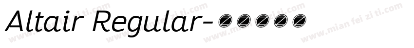 Altair Regular字体转换